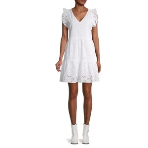 XL New Time and Tru Women's Flutter Sleeve Dress